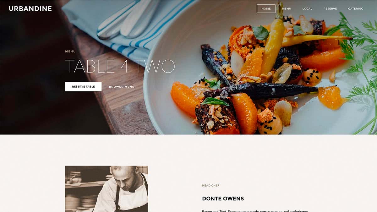 Website Builder template Theme 'Urbandine'