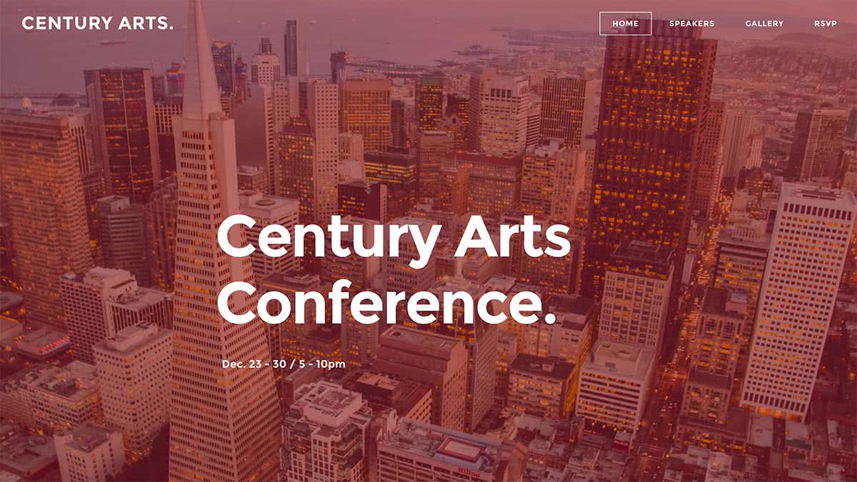 Website Builder template Theme 'Century Arts'