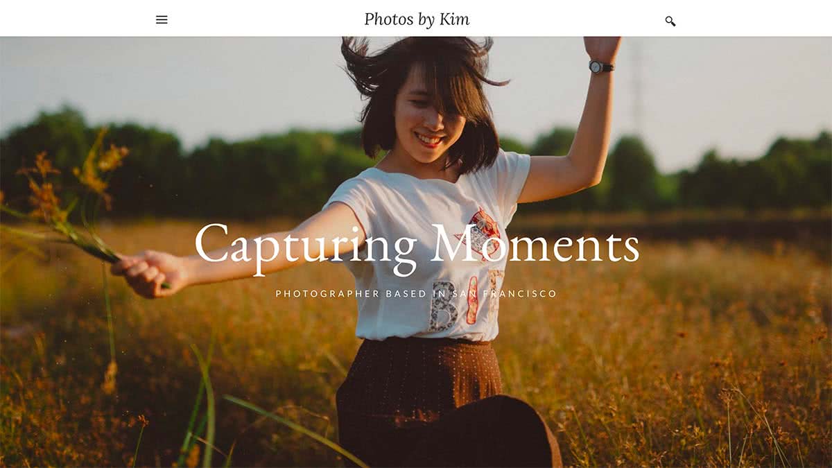 Website Builder template Theme 'Photos by Kim'