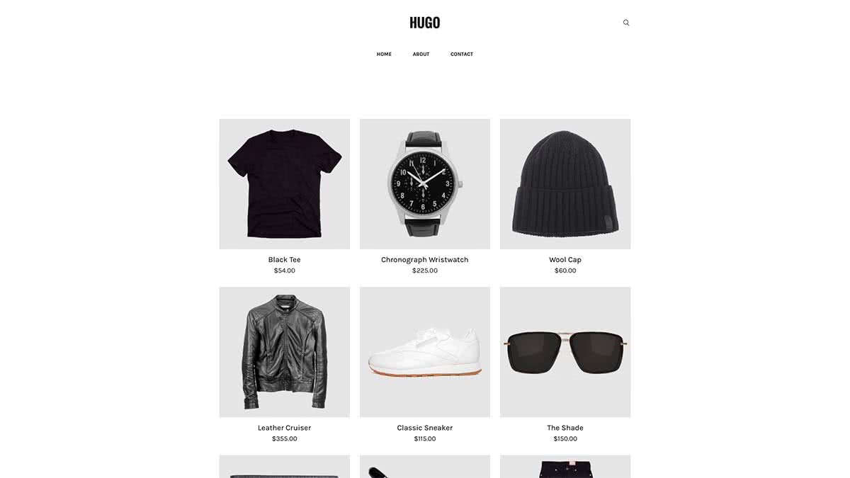 Website Builder template Theme 'Hugo'