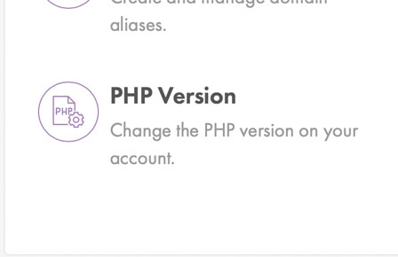 Change PHP version