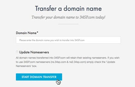 Transfer a domain name